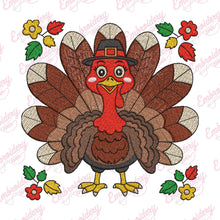 Cute Turkey Thanksgiving Embroidery Instant Download