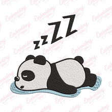 Sleeping Panda Embroidery Design