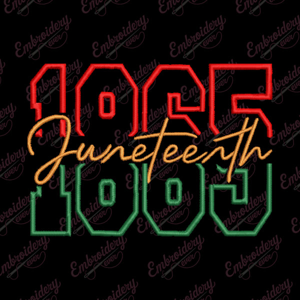 1865 Juneteenth Embroidery Design