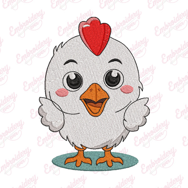 Cute Baby Chicken Embroidery Design