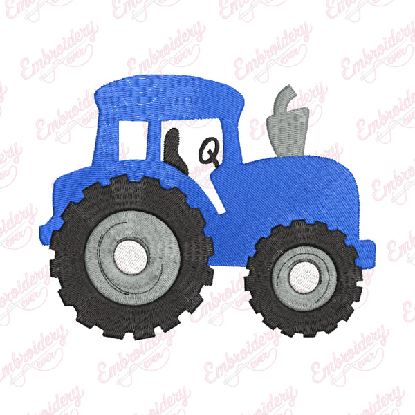 Charming Farm Tractor Embroidery Design