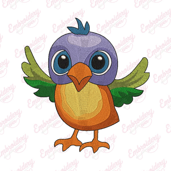 Cute Bird Embroidery Design