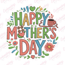 Floral Happy Mother's Day Embroidery Design