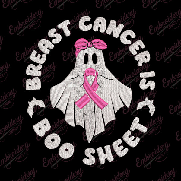 Breast Cancer Is Boo Sheet Embroidery Design