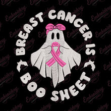 Breast Cancer Is Boo Sheet Embroidery Design