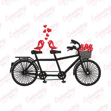 Tandem Bicycle Embroidery Design