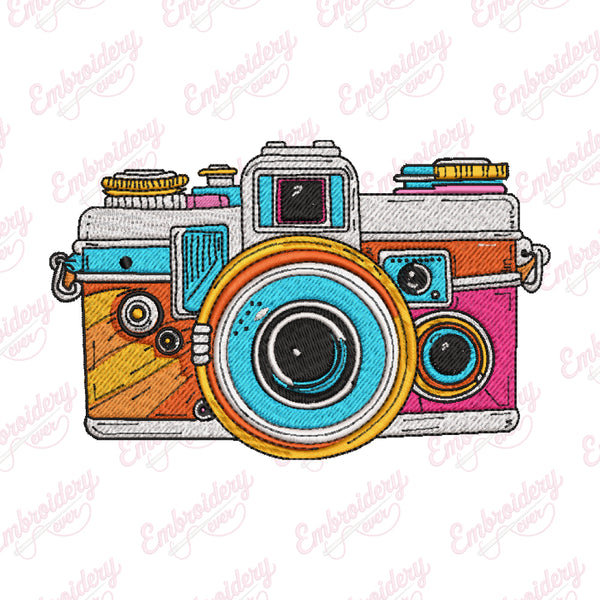 Vintage Camera Embroidery Design