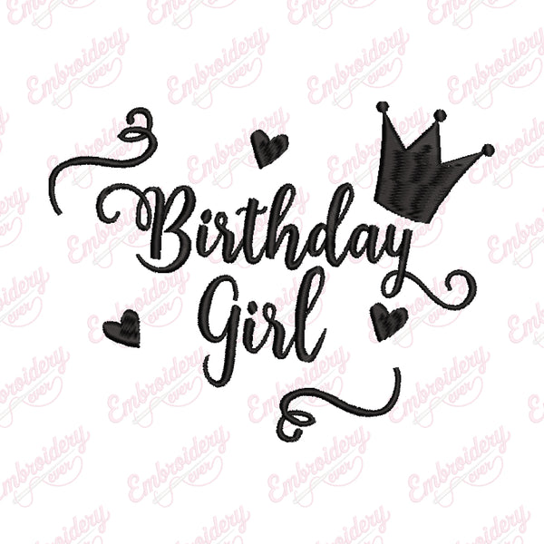 Birthday Girl Embroidery Design