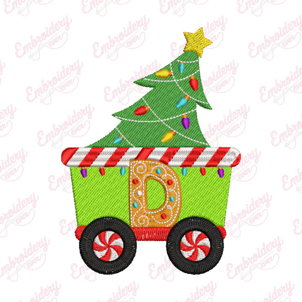 Christmas Train Delight Embroidery Design