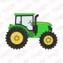 Green Fram Tractor Embroidery Design