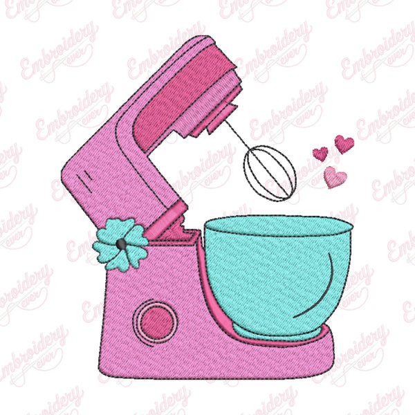 Kitchen Mixer Embroidery Design