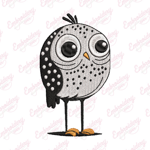 Cute Cartoon Bird Embroidery Design