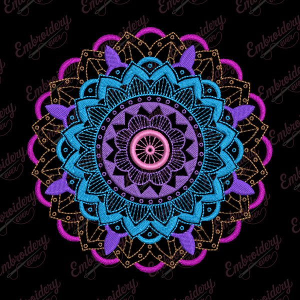 Mandala Outline Embroidery Design