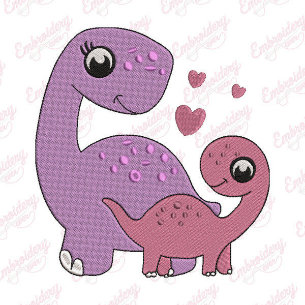 Cute Dinosaur Embroidery Design
