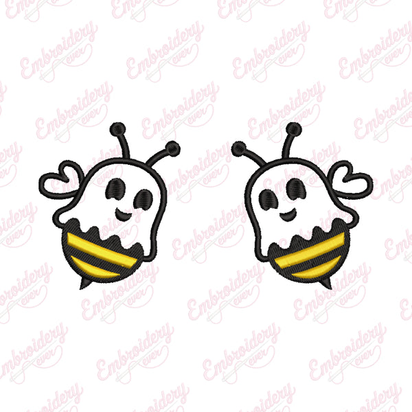 Halloween Boo Bee Embroidery Design