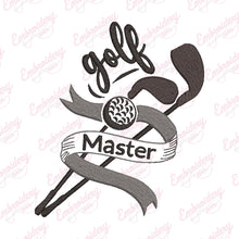 Golf Master Embroidery Design