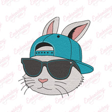 Cool Bunny Face Happy Easter Embroidery Design