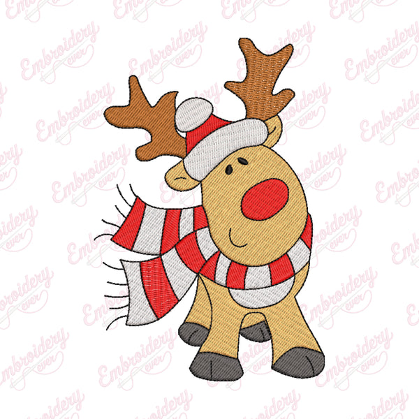 Christmas Reindeer Embroidery Design