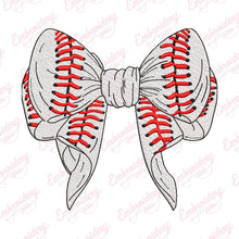 Baseball Bow Tie Embroidery Design