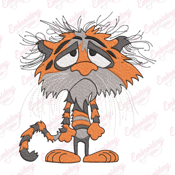 Funny Tiger Embroidery Design