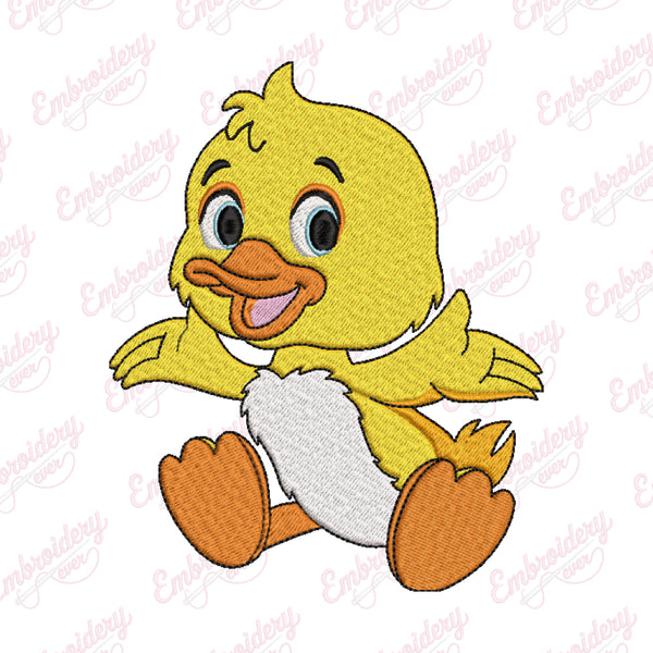 Funny Duck Embroidery Design