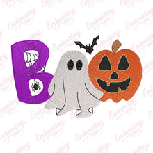 Boo Bat Halloween Embroidery Design