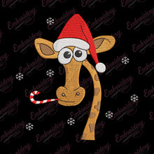 Christmas Giraffe Fun Embroidery Design