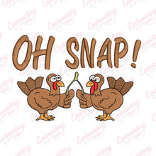 Oh Snap Thanksgiving Turkey Embroidery Design