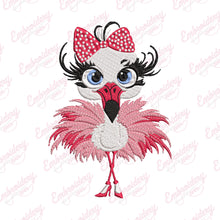 Cute Flamingo Embroidery Design