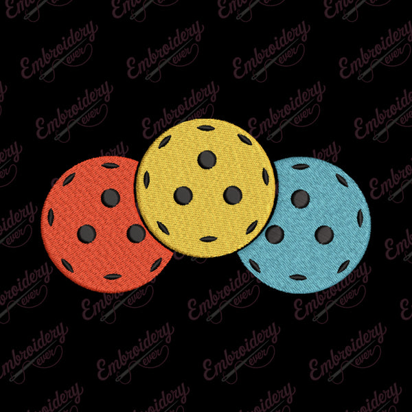 Vintage Pickleball Embroidery Design