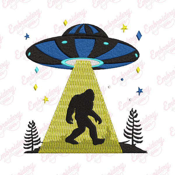 Sasquatch Bigfoot Embroidery Design