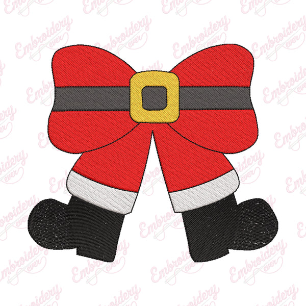Christmas Santa Belt Bow Embroidery Design