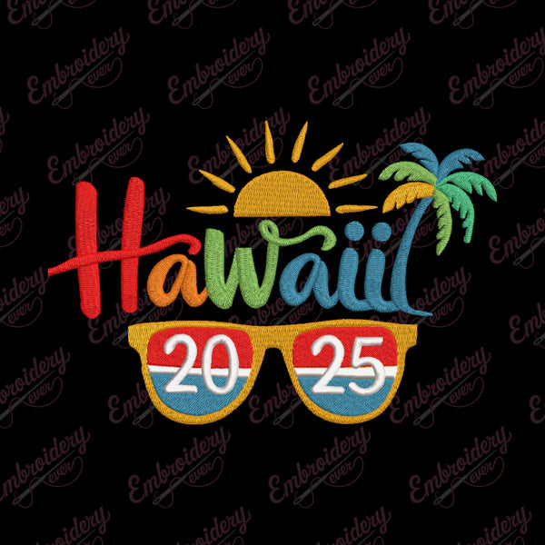 Beautiful Hawaii 2025 Machine Embroidery Design