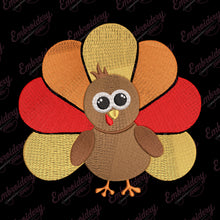 Baby Turkey Thanksgiving Embroidery Design