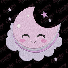 Simple Moon Machine Embroidery Design