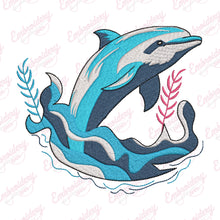Dolphin Leaping From The Water Embroidery Design