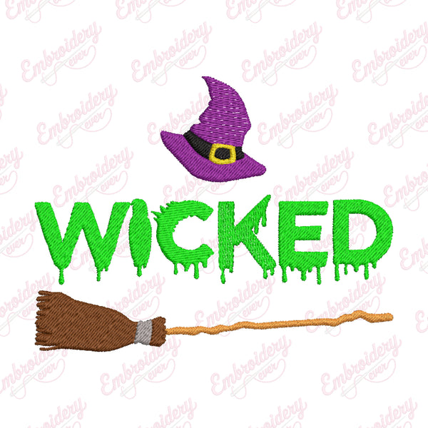 Wicked Witch Halloween Embroidery Design