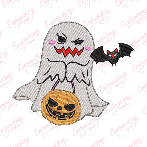 Halloween Spooky Embroidery Design