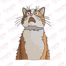 Shocked Cat Embroidery Design