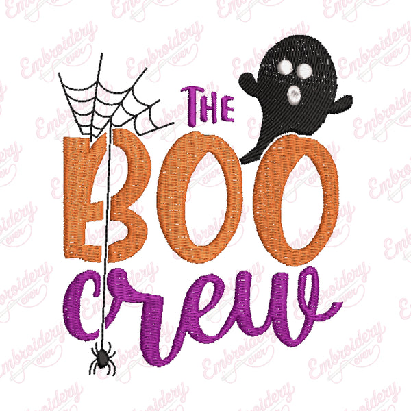 The Boo Crew Halloween Embroidery Design