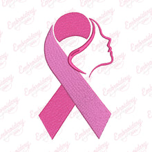 Woman & the Ribbon Breast Cancer Awareness Embroidery Design