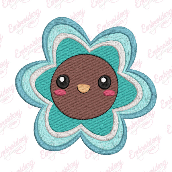 Funny Flower Embroidery Design