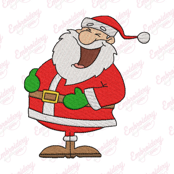 Laughs Santa Claus Christmas Embroidery Design