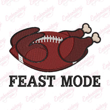 Feast Mode Thanksgiving Turkey Football Embroidery Design