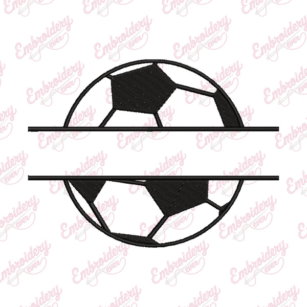 Soccer Ball Name Frame Embroidery Design