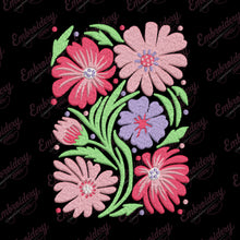 Vibrant Floral Embroidery Design
