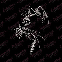 Cat Shadow Machine Embroidery Design