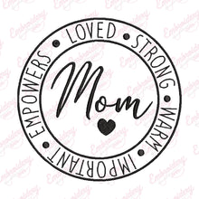 Mom Circle Embroidery Design