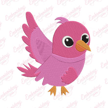 Cute Pink Bird Embroidery Design