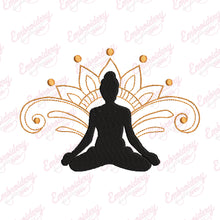 Yoga Meditation Asana Embroidery Pattern